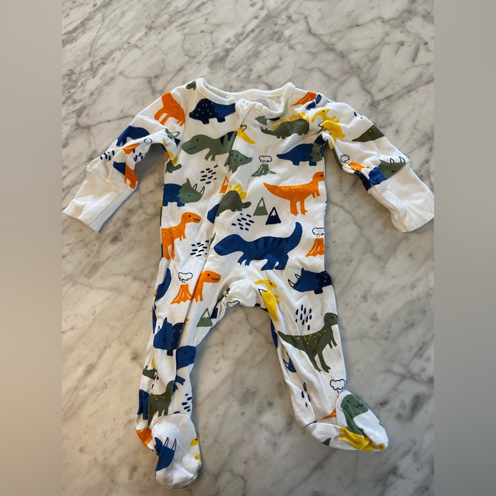 Baby Multicoloured Dinosaur Footsie